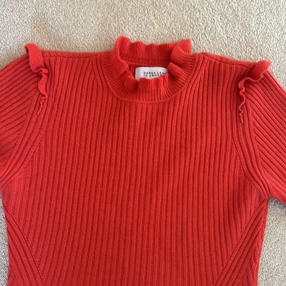Derek Alan 10 Crosby Cashmere Sweater Size Large in Orange - Picture 2 of 5